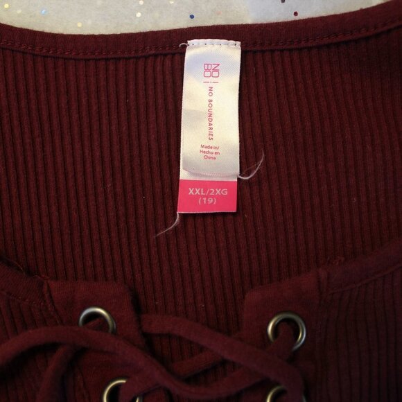 No boundaries - ribbed lace-up sweater dress - Picture 3 of 4